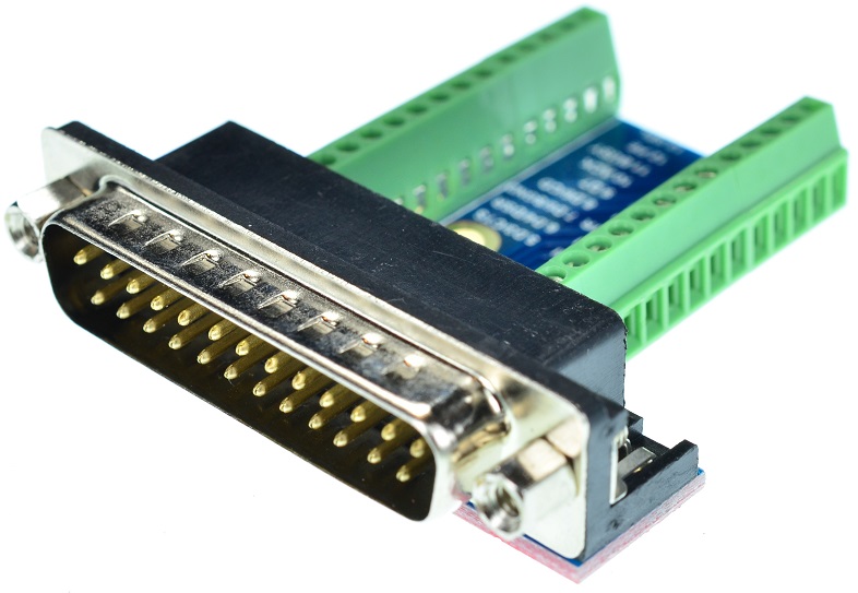 DB25 Male Printer Port connector Breakout Board